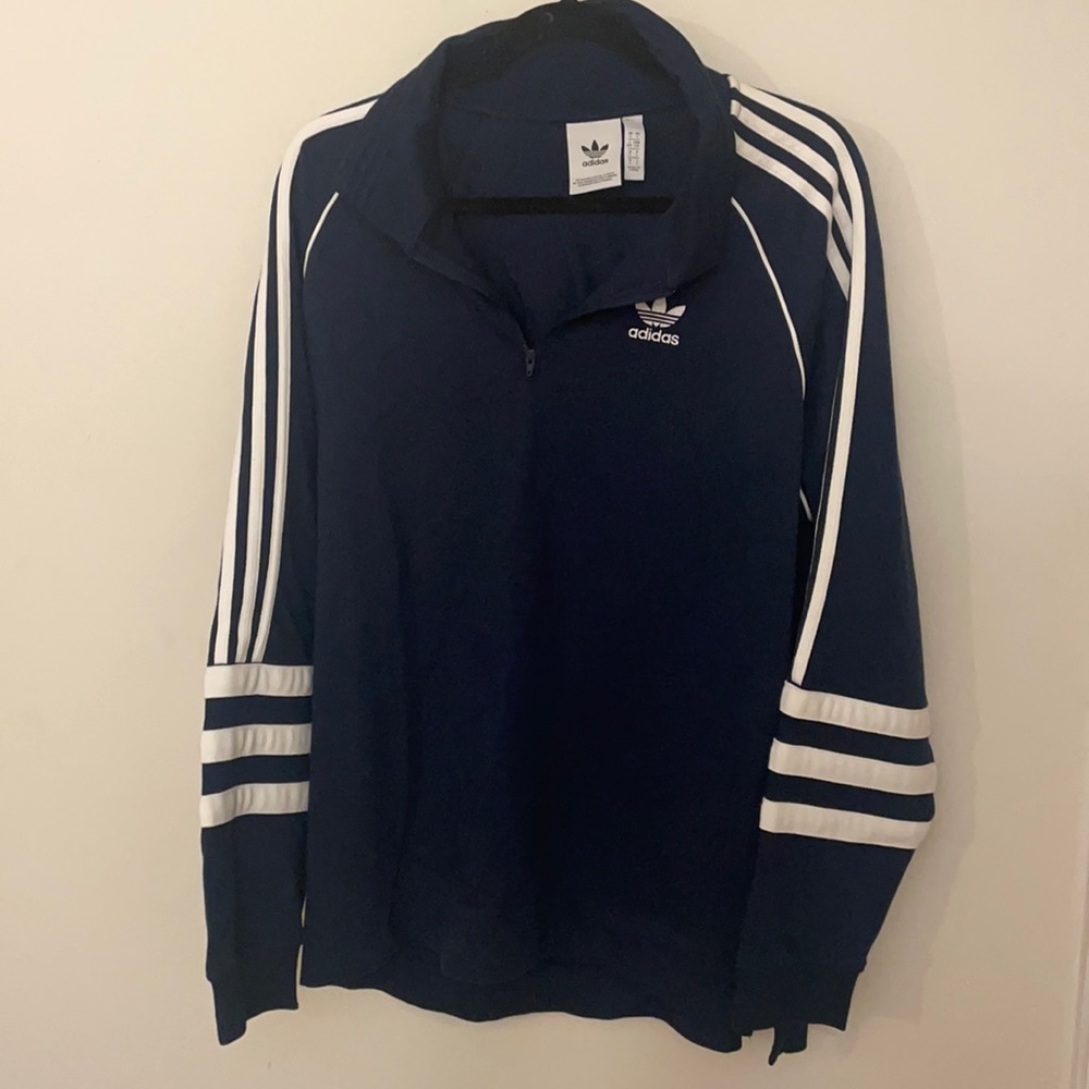 adidas zip-up long sleeve polo style shirt